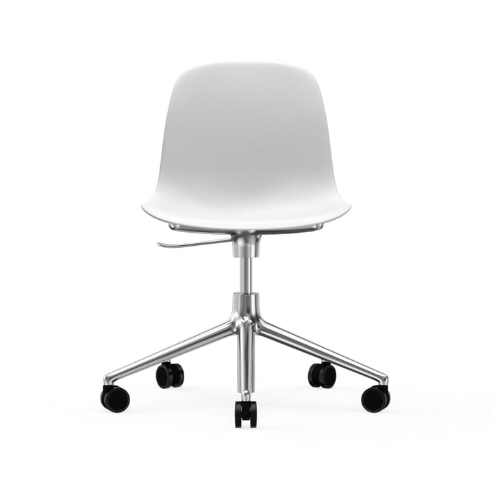 Form chair, dreibar stol, 5W kontorstol - hvit, aluminium, hjul - Normann Copenhagen