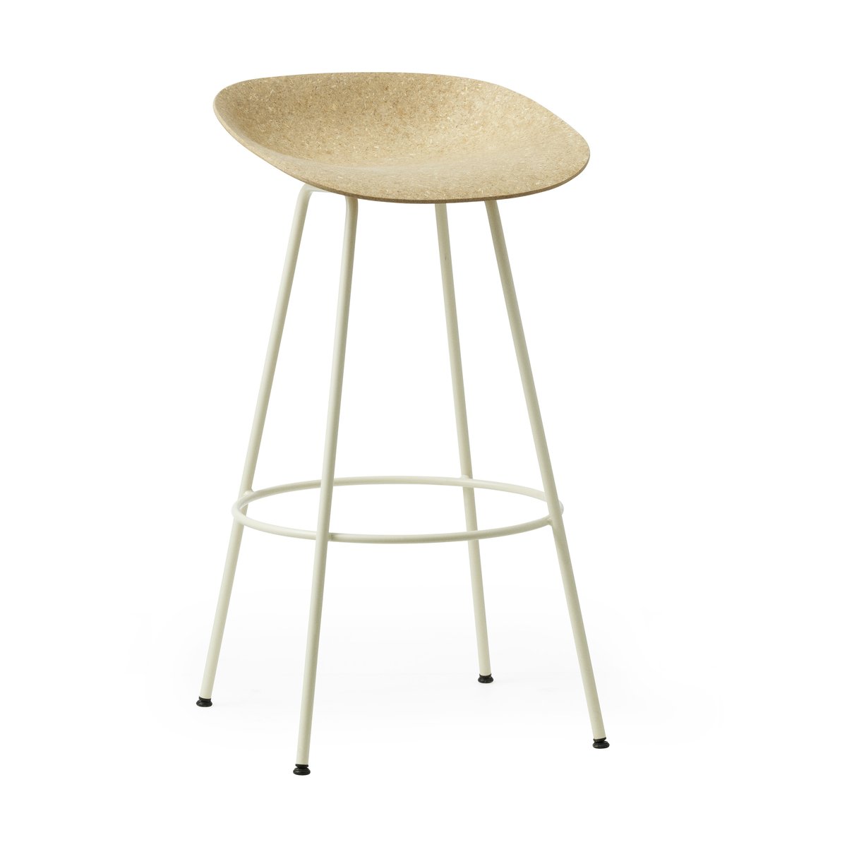 Bilde av Normann Copenhagen Mat Barstool barstol 75 cm Hemp-cream steel