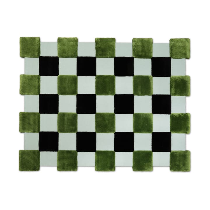 ODC Segment Rug Collection Square teppe - Green-black-mint, 142x198 cm - Ogeborg