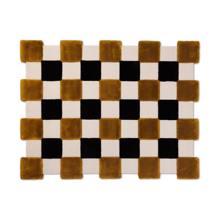 ODC Segment Rug Collection Square teppe - Ochre-beige-black, 142x198 cm - Ogeborg