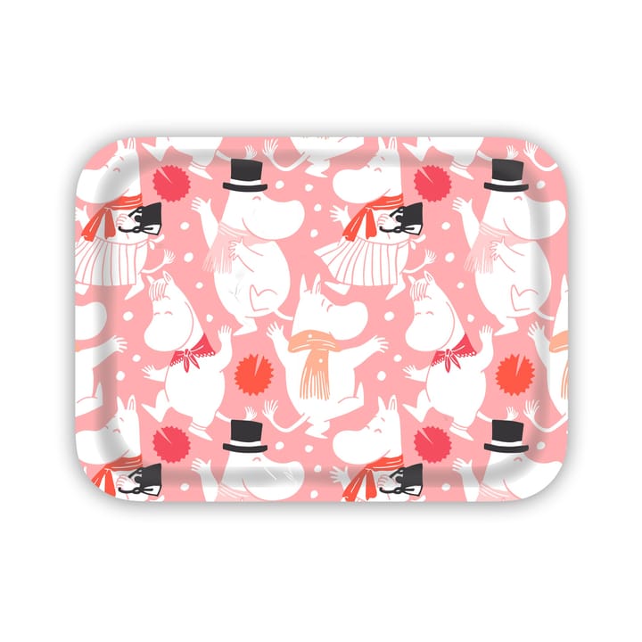 Moomin Celebration brikke 27x20 cm - Hvit-rosa - Opto Design