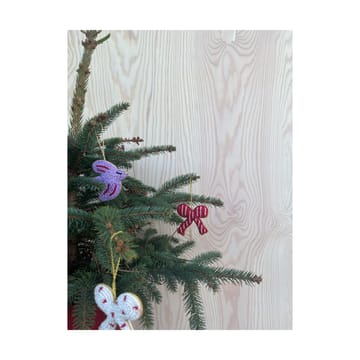 Decorazione natalizia Christmas Bow, confezione da 3 - Cherry red-offwhite-blue - OYOY