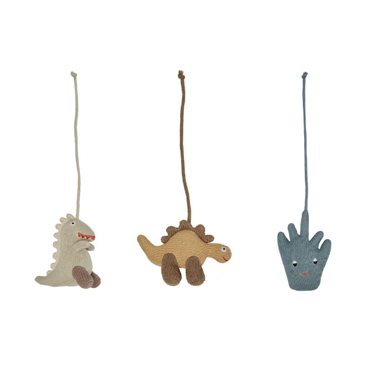 Dino Play leker til babygym - Beige-saffron-aqua blue - OYOY