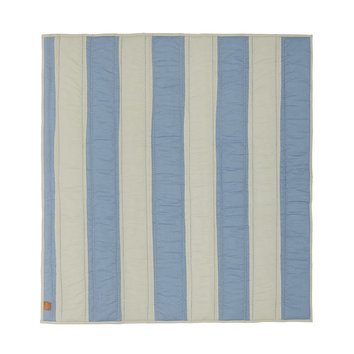 Striped quiltet teppe 130x140 cm, Blue-clay OYOY