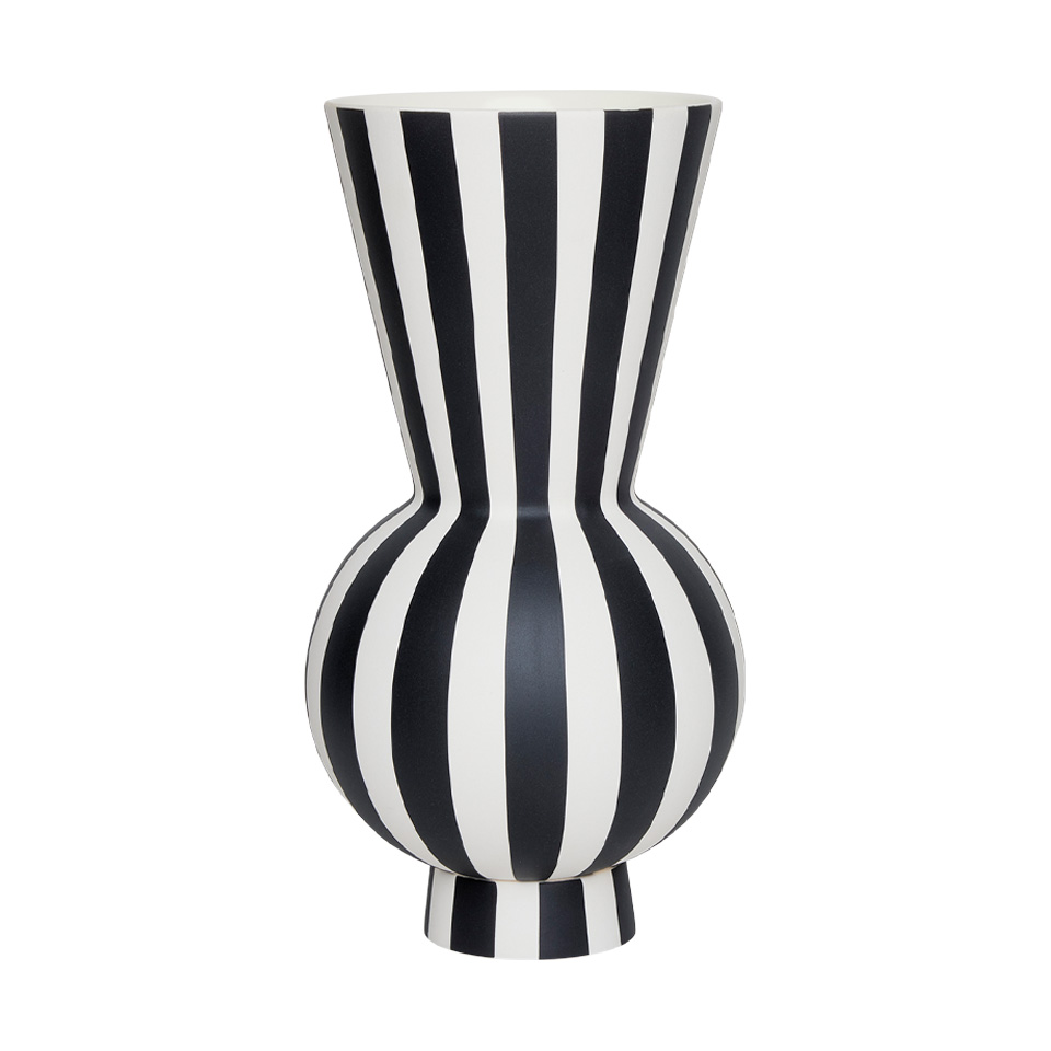 Bilde av OYOY Toppu vase Ø145 cm Black-white