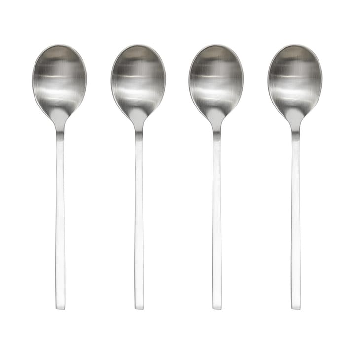 Yuka skje 4-pk - Brushed Steel - OYOY