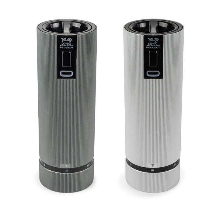 Line elektrisk kryddkvern 2-pack - Carbon-aluminium - Peugeot