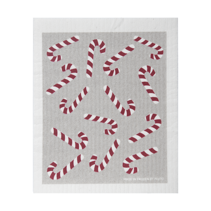 Candy Cane kjøkkenklut 17x20 cm - Hvit-grå-rød - Pluto Design