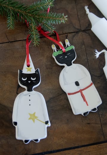 Christmas Cats julepynt 2 deler - Sort-hvit - Pluto Design