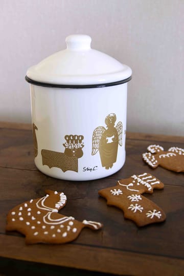 Stig L Gingerbread boks - Hvitt gull - Pluto Design