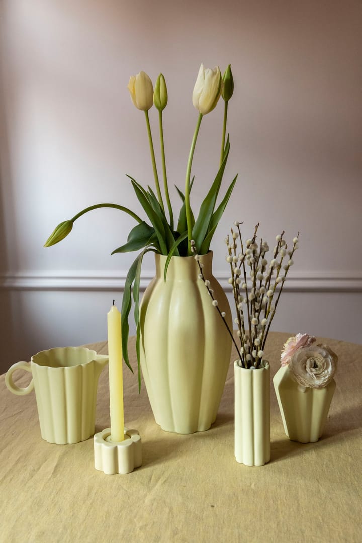 Birgit vase/lysestake 5 cm, Pale Yellow PotteryJo