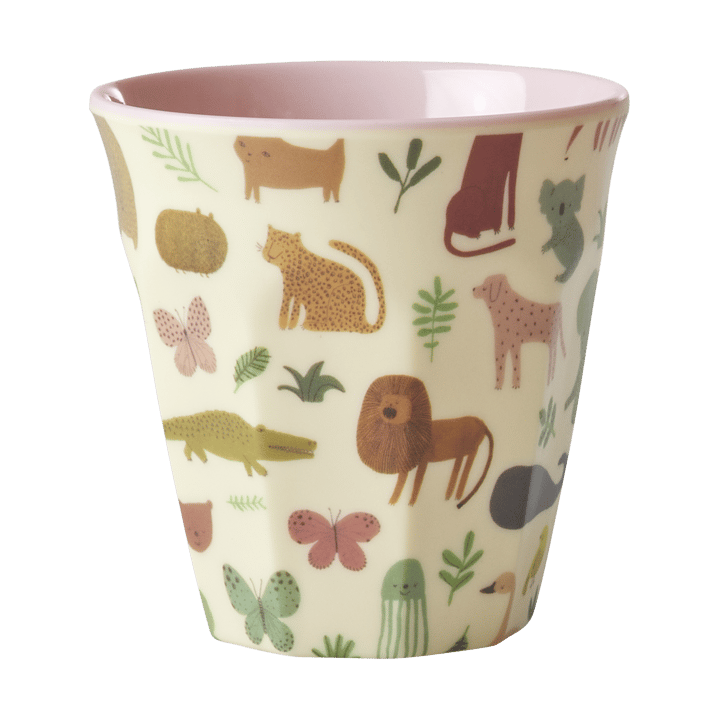 Rice barnekopp melamin - Sweet Jungle Print-Soft Pink - RICE