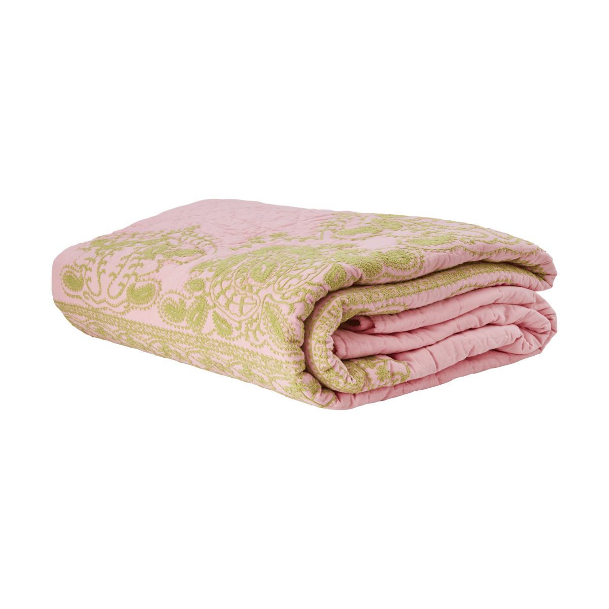 Bilde av RICE Rice quiltet sengeteppe 225x225 cm Soft pink