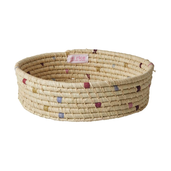 Rice raffia rund oppbevaringskurv small - Natural - RICE