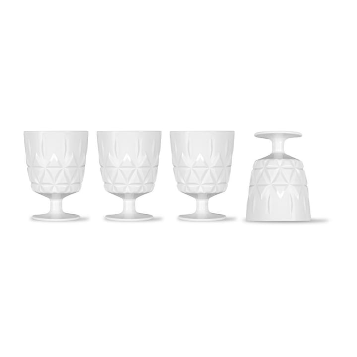 Picknick Juni plastglass 4-pk - Hvit - Sagaform