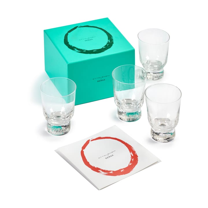 Ottolenghi Feast glass 33 cl 4-pakning - Stripes sandblasted - Serax