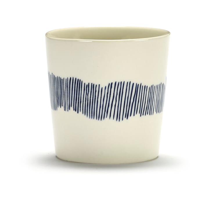 Ottolenghi Feast kaffekopp 25 cl 4-pakning - White stripes-blue - Serax