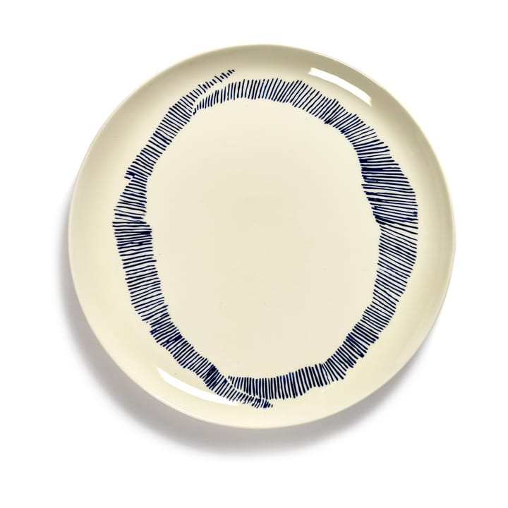 Ottolenghi Feast tallerken L Ø26 cm 2-pakning - White stripes-blue - Serax