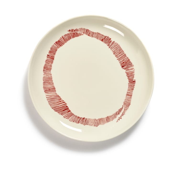 Ottolenghi Feast tallerken S Ø19 cm 2-pakning - White stripes-red - Serax