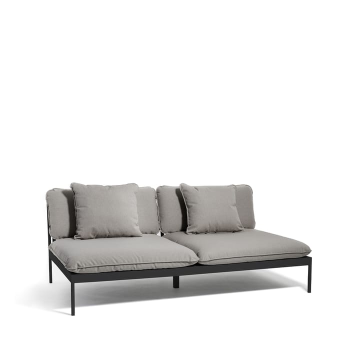 Bönan modulsofa - Fiord 551 beige, 2-seter, mørkegrå aluminiumsramme - Skargaarden