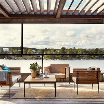 Häringe loungestol - Sunbrella Natté Nature Grey-teak-svart - Skargaarden