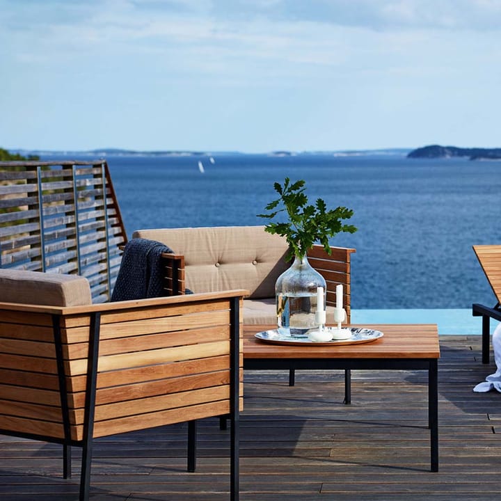 Häringe loungestol - Sunbrella Natté Nature Grey-teak-svart - Skargaarden