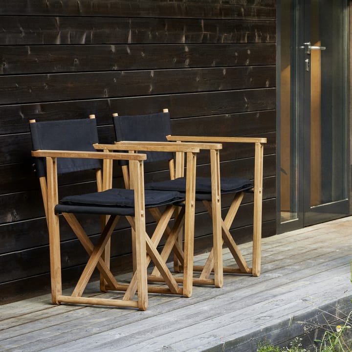 Kryss Dining karmstol, Agora Nautic Navy blue, teak Skargaarden