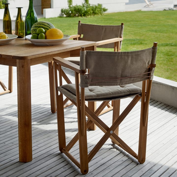 Kryss Dining karmstol, Agora Nautic Navy blue, teak Skargaarden