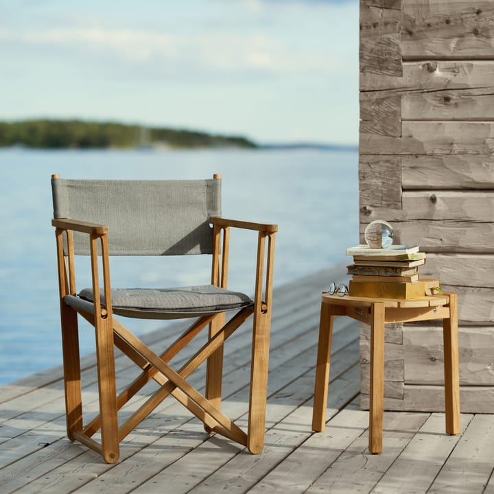 Kryss Lounge karmstol, Agora Nautic black, teak Skargaarden