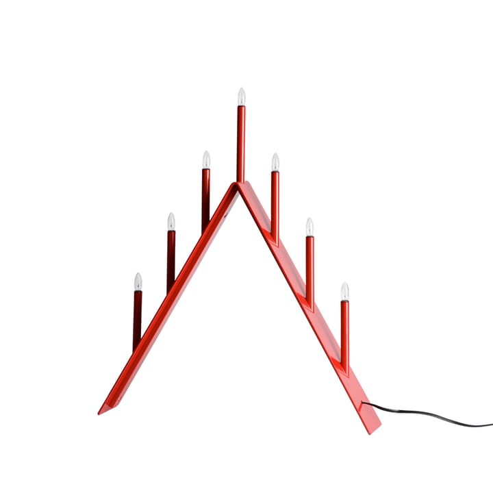Spica 7 adventslysestake - rød, led - SMD Design