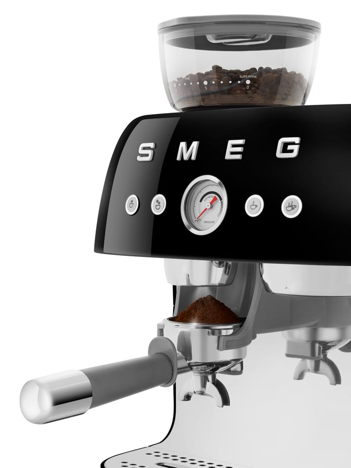 Smeg 50's Style espressomaskin med kaffekvern - Svart - Smeg