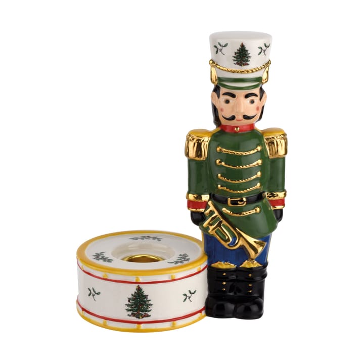 Christmas Tree Nutcracker lysholder 17,5 cm - Green - Spode