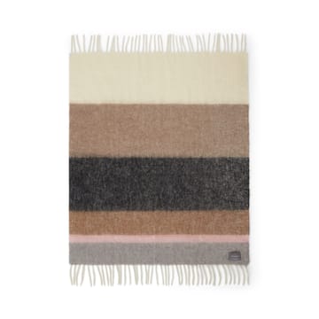 Mohair pledd - Stripe Brown, Black & Rose - Stackelbergs