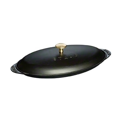 Staub oval fiskeform av støpejern svart | Skandinavisk Design | Ildfaste former | Svart