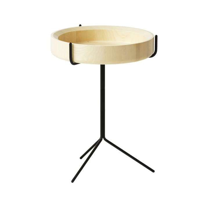 Drum bord - ask naturlakk, h.56 cm, sort stativ - Swedese