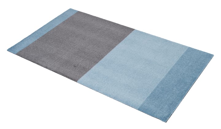 Stripes by tica, horisontal, entréteppe, Blue-steel grey, 67 x 120 cm tica copenhagen