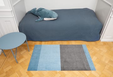 Stripes by tica, horisontal, entréteppe - Blue-steel grey, 67 x 120 cm - tica copenhagen