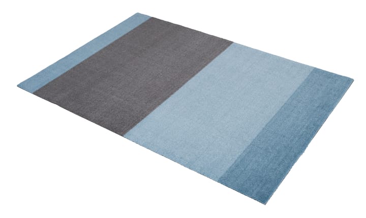 Stripes by tica, horisontal, entréteppe - Blue-steel grey, 90 x 130 cm - tica copenhagen