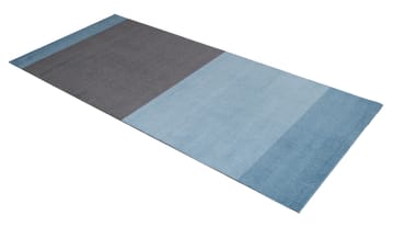 Stripes by tica, horisontal, entréteppe - Blue-steel grey, 90 x 200 cm - tica copenhagen