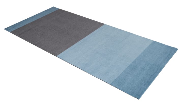 Stripes by tica, horisontal, entréteppe, Blue-steel grey, 90 x 200 cm tica copenhagen