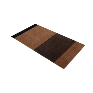 Stripes by tica, horisontal, entréteppe - Cognac-dark brown-black, 67x120 cm - tica copenhagen