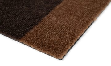 Stripes by tica, horisontal, entréteppe - Cognac-dark brown-black, 67x120 cm - tica copenhagen