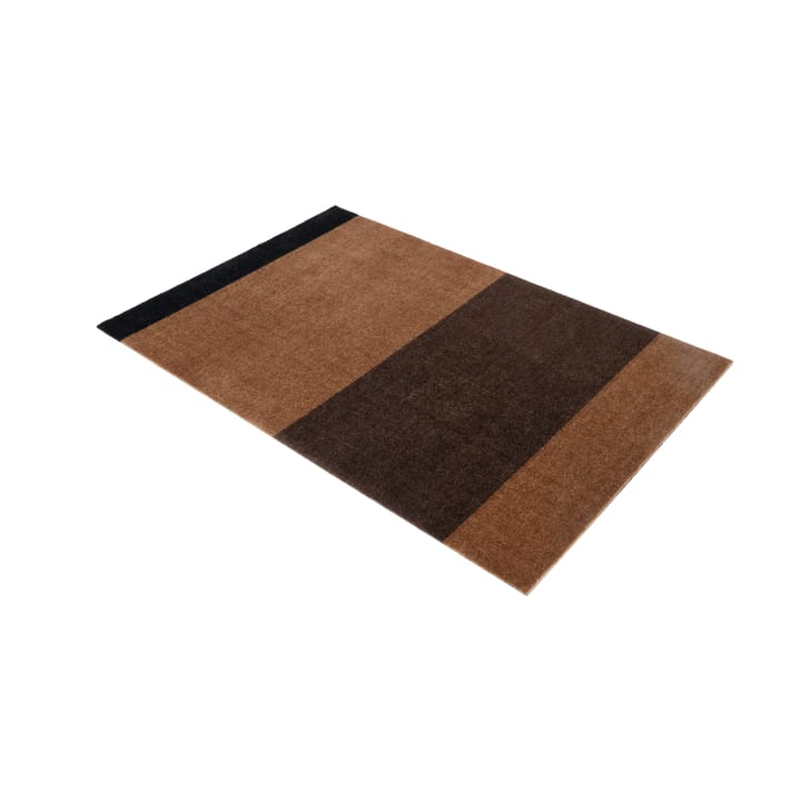 Stripes by tica, horisontal, entréteppe - Cognac-dark brown-black, 90x130 cm - tica copenhagen