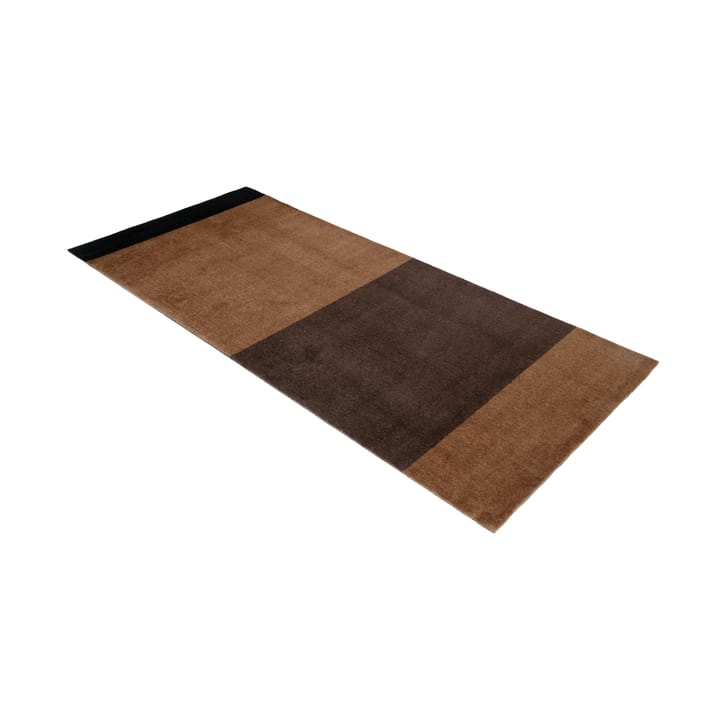 Stripes by tica, horisontal, entréteppe, Cognac-dark brown-black, 90x200 cm tica copenhagen