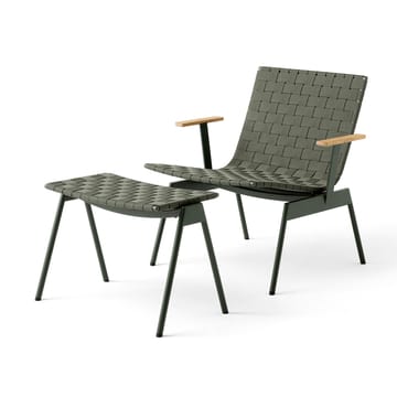 Ville Outdoor AV45 loungestol med armlener - Bronze green - &Tradition