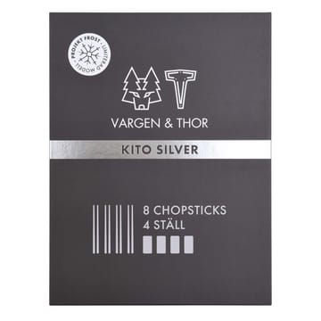 Kito Chopsticks spisepinner 4-pakning - Sølv  - Vargen & Thor