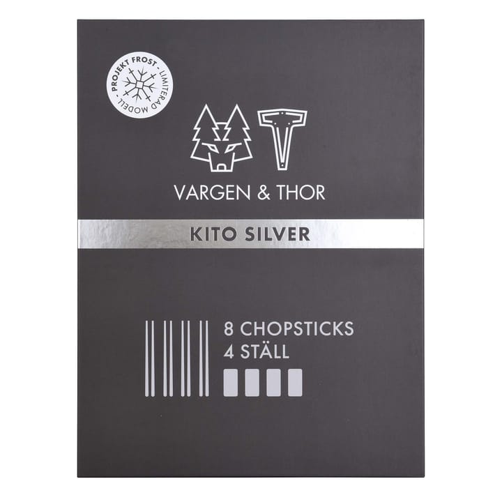 Kito Chopsticks spisepinner 4-pakning, Sølv  Vargen & Thor