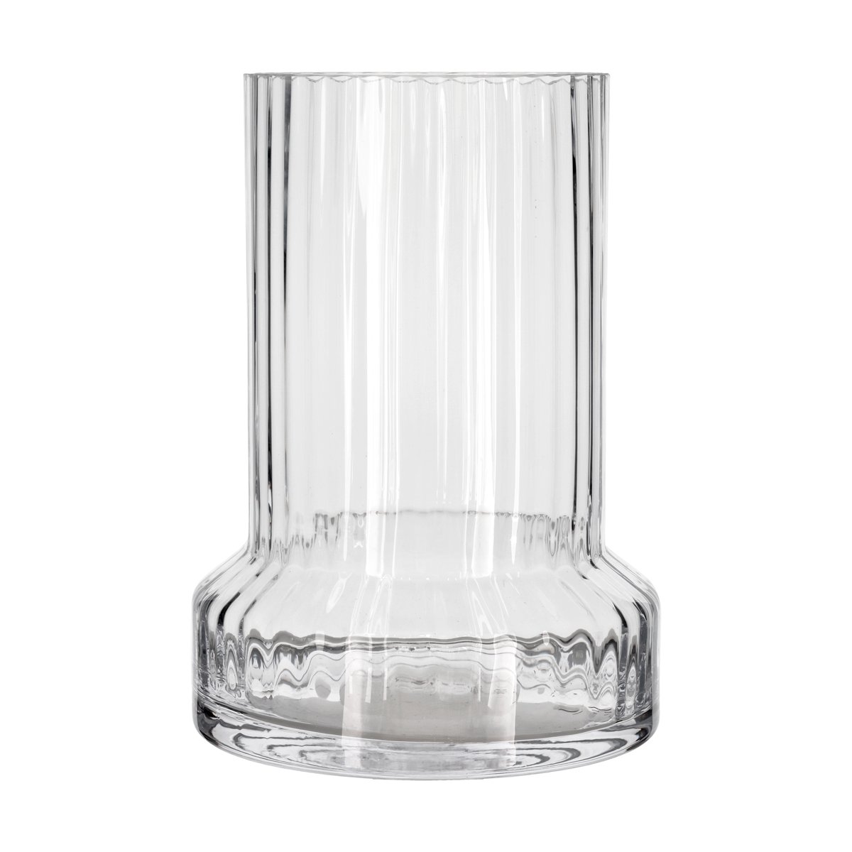 Bilde av Villa Collection Hvils glassvase riflet Ø21 cm Clear