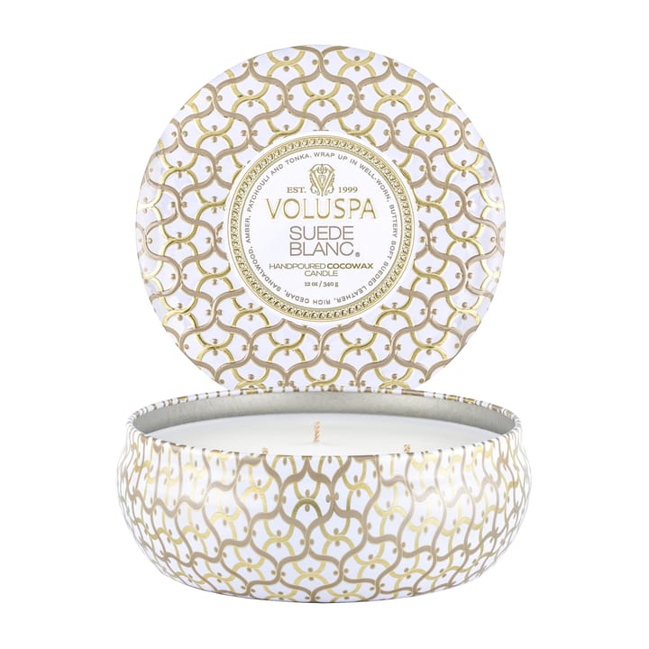 Maison Blanc 3-wick Tin duflys 40 timer - Suede Blanc - Voluspa