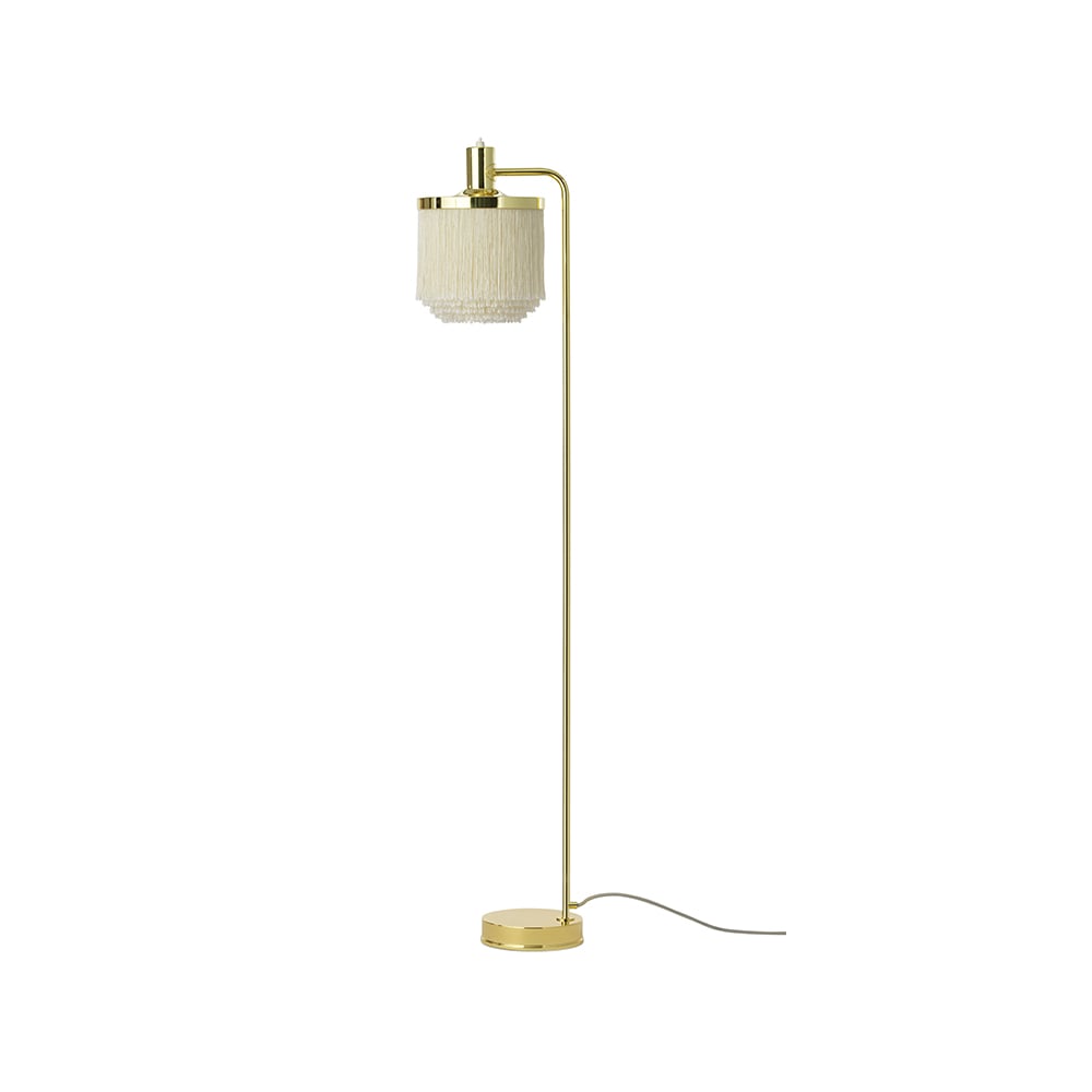 Bilde av Warm Nordic Fringe gulvlampe Cream white messingbelagt stål